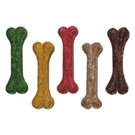 Hueso Munchy de piel para perros, 8 y 11,5 cm