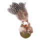 Huevo con pollito y pluma balanceante para gatos