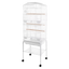 Jaula alta blanca con pie y ruedas de 137 cm para ninfas