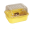 Jaula compacta con tapa transparente y accesorios para hámster, 35 cm, amarillo
