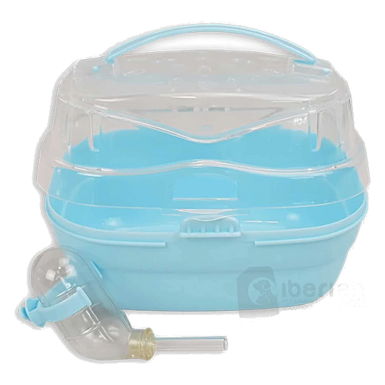 Jaula de transporte para Hamster con bebedero 23x16x15cm