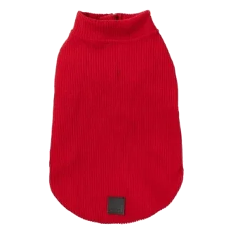 Jersey con cremallera para perros FuzzYard Cambridge rojo