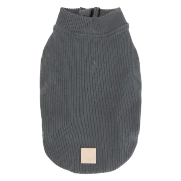 Jersey de canalé para perros FuzzYard Life Slate Grey