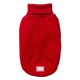 Jersey de cuello alto para perros FuzzYard Stevie rojo