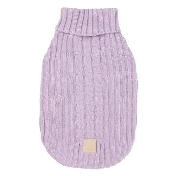 Jersey de punto trenzado para perros FuzzYard Life Lila