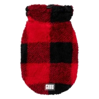 Jersey para perros FuzzYard Checkered Teddy rojo