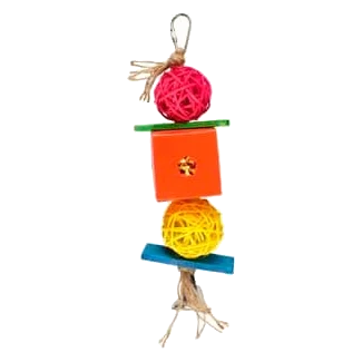 Juguete colgante cubo pequeño para pájaros