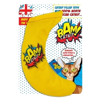 Juguete con catnip para gatos BAM! Banana de 16 cm