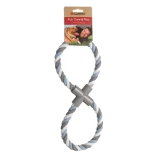 Juguete de cuerda en forma de 8 para perros 38 cm