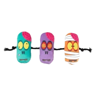 Juguete de Halloween para gatos FuzzYard Zombie Skewer catnip