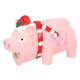 Juguete de látex cerdito navideño con sonido para perros