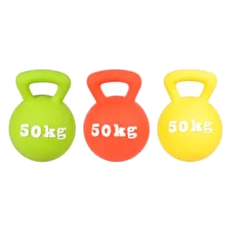 Juguete de látex Gym 50 kg para perros, 15 cm