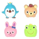 Juguete de látex pingüino, oso, conejo o rana para perros