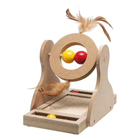 Juguete de madera para rascar tumbler para gatos