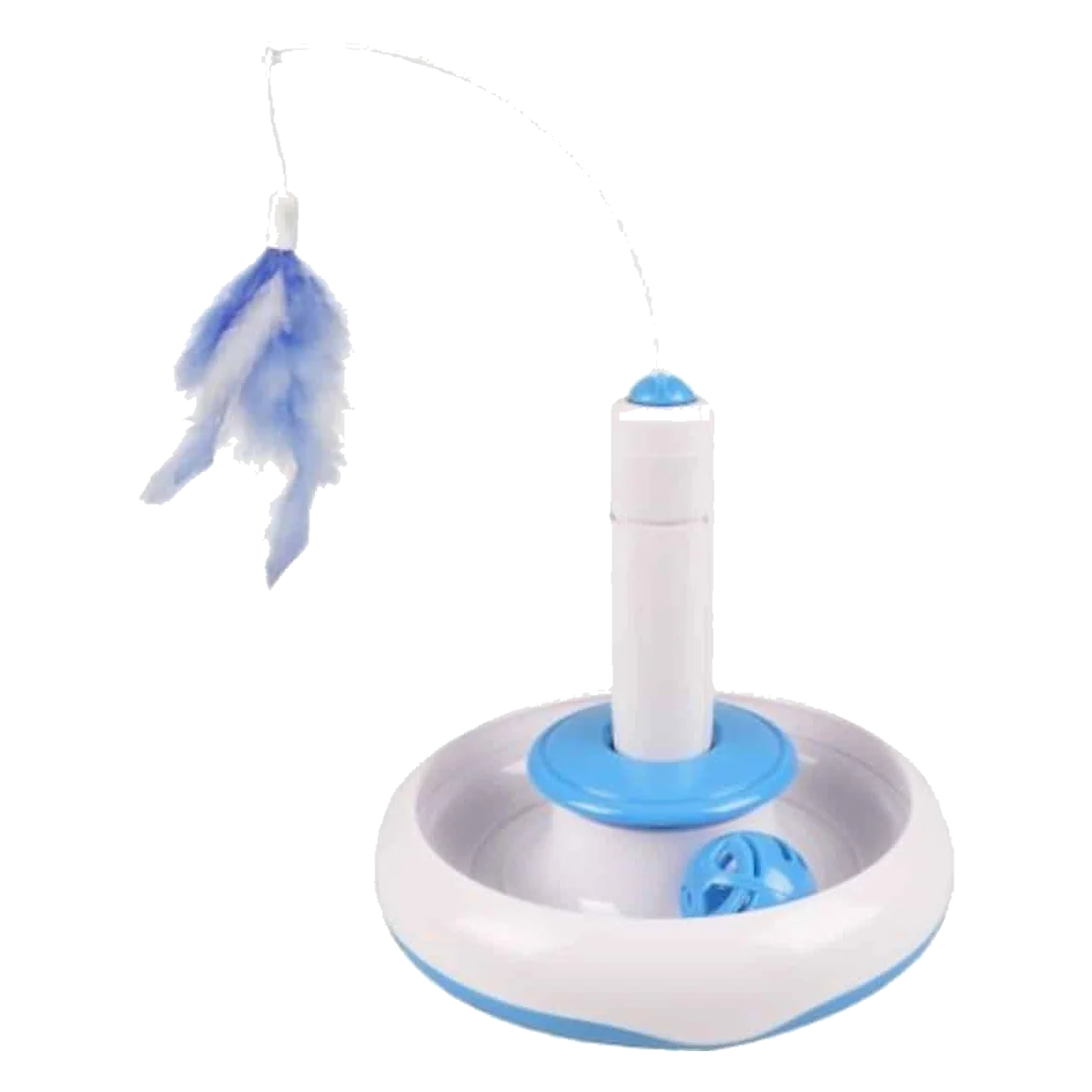 Juguete electrónico Wassima Riel con bola con bola Blanco para gatos