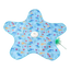 Juguete interactivo para gatos con forma de estrella y pluma, color azul