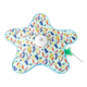 Juguete interactivo para gatos con forma de estrella y pluma, estampado multicolor