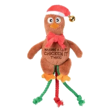 Juguete navideño para gatos FuzzYard Chicken It Twice Chook