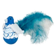 Juguete pajarito azul con plumas y catnip