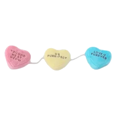 Juguete para gatos con catnip FuzzYard Candy Hearts