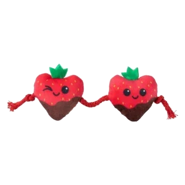 Juguete para gatos con catnip FuzzYard Strawberry Hearts