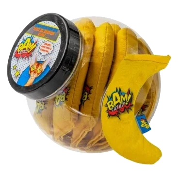 Juguetes con catnip para gatos BAM! Banana (20 uds)