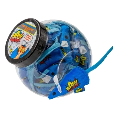 Juguetes con catnip para gatos BAM! Ratón Azul (30 uds)