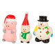Juguetes de látex navideños con sonido para perros, 3 unidades