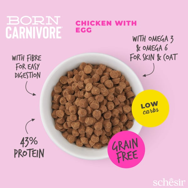 Schesir pienso born carnivore kitten pollo con huevo 1,25 kg para gatos - imagen 3