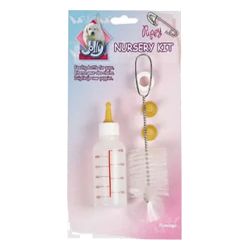 Kit biberón para cachorros con 3 tetinas y limpiador