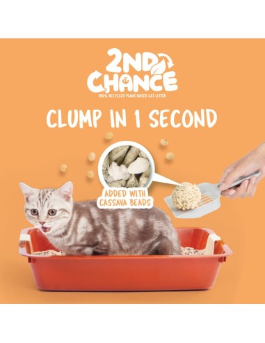 Arena para gatos de guisante y yuca Kit Cat 2nd Chance 7 L