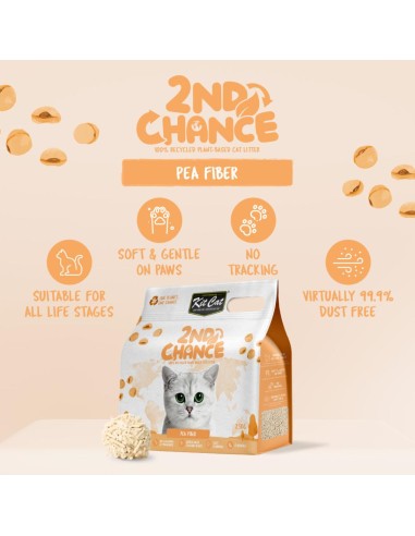 Arena para gatos de guisante y yuca Kit Cat 2nd Chance 7 L