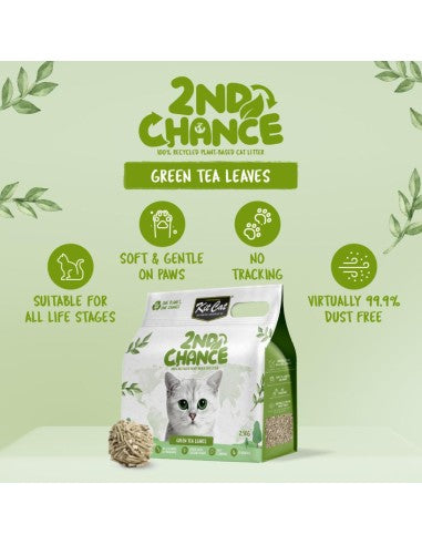 Arena para gatos aglomerante de té verde Kit Cat 2nd Chance