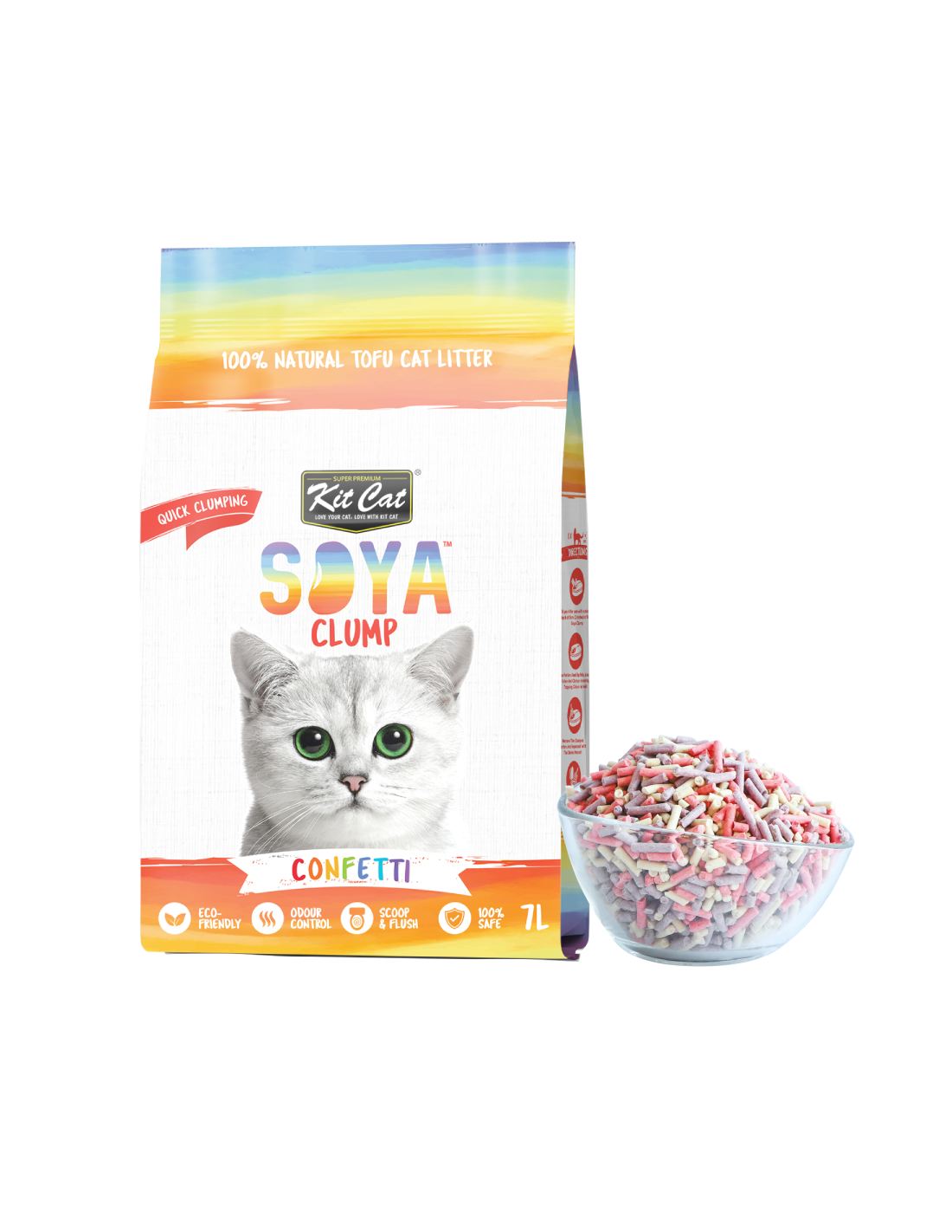 Kit Cat Arena Eco - Confetti 7L- 2.5kg