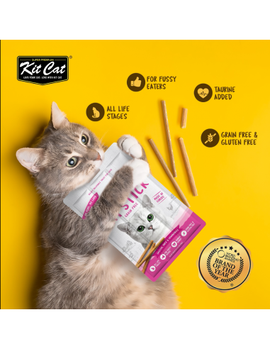 Snack para gatos Kit Cat Cat Stick salmón y vieira 15 g