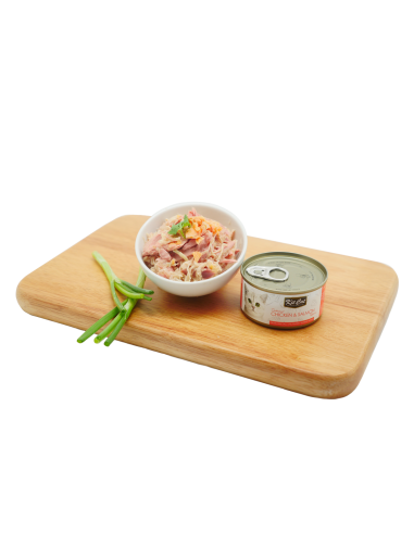 Comida húmeda para gatos Kit Cat Toppers pollo y salmón 80 g