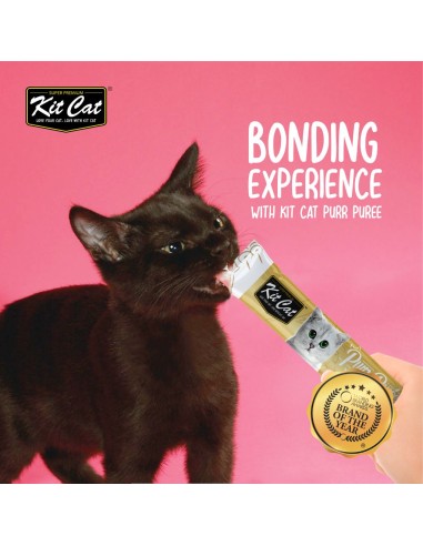 Snack cremoso para gatos Kit Cat PurrPuree atún y salmón 60 g