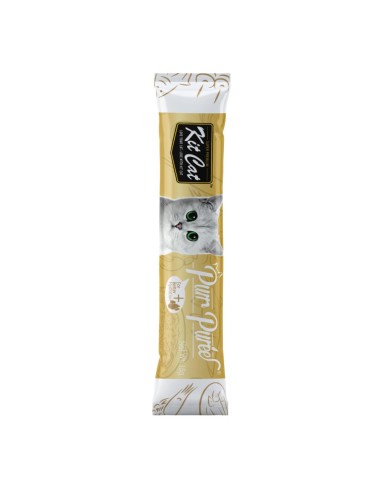 Snack cremoso para gatos Kit Cat PurrPuree pollo y fibra 60 g