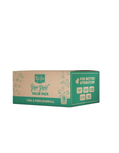 Snacks para gatos Kit Cat PurrPuree atún y fibra 40x15 g