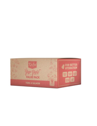 Snacks para gatos Kit Cat PurrPuree atún y salmón 40x15 g