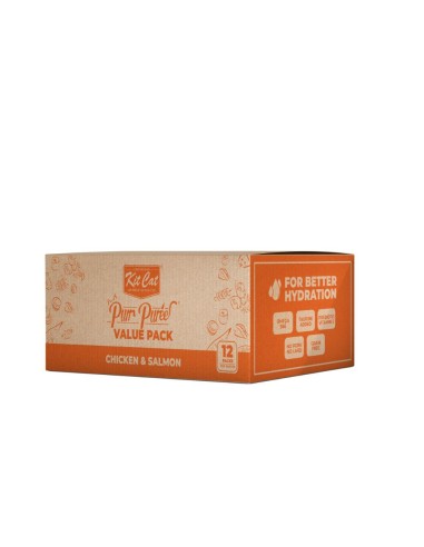 Snacks para gatos Kit Cat PurrPuree pollo y salmón 40x15 g