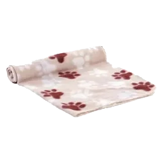 Manta de lana Esma con huellas para perros, beige, gris o negro