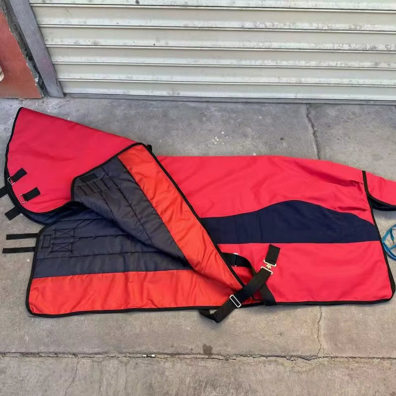 Manta impermeable de invierno para caballo con capucha - vista 5