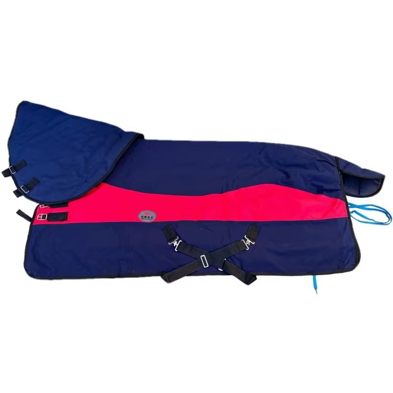 Manta impermeable de invierno para caballo con capucha - vista 7