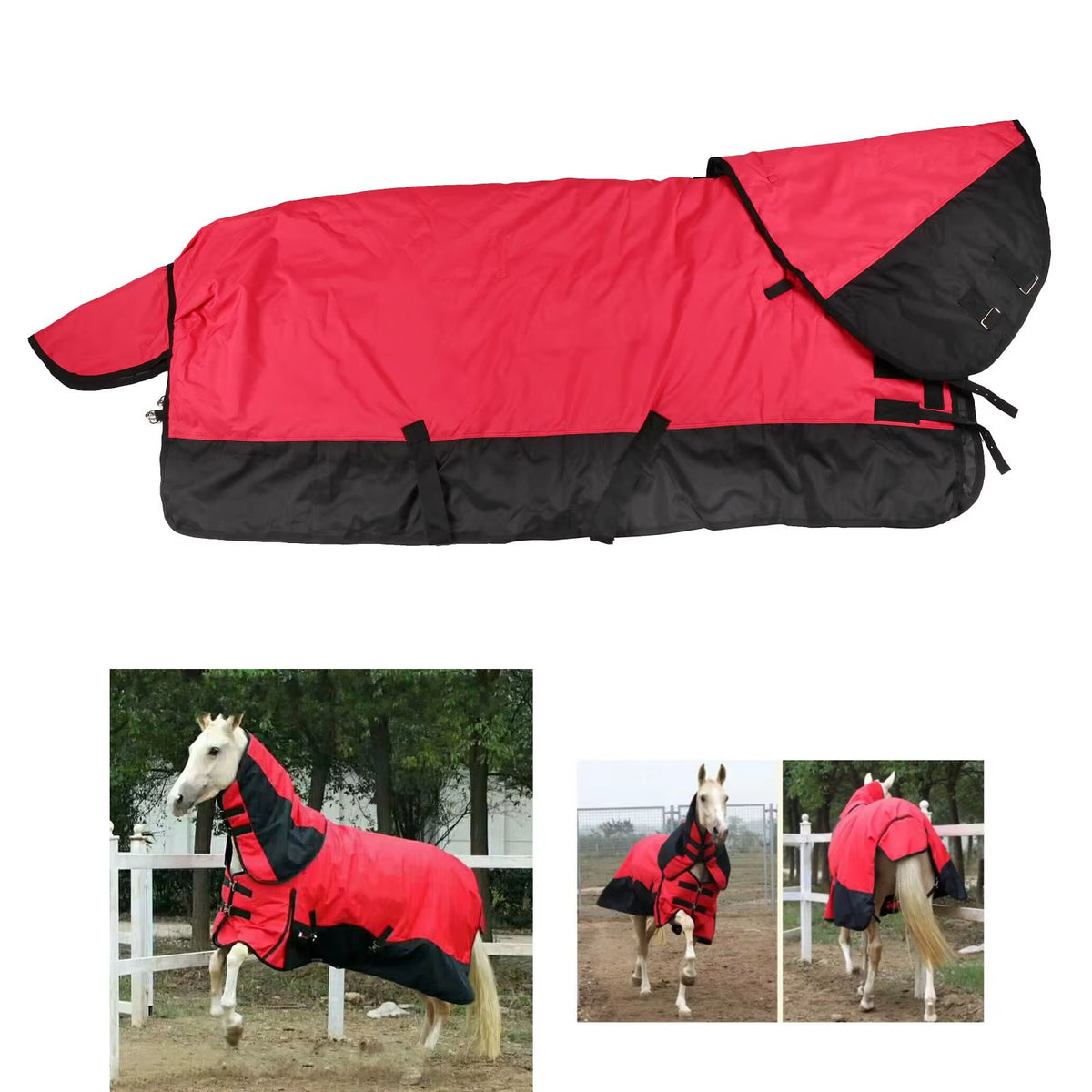 Manta de invierno impermeable para caballo, 3 colores - vista 8