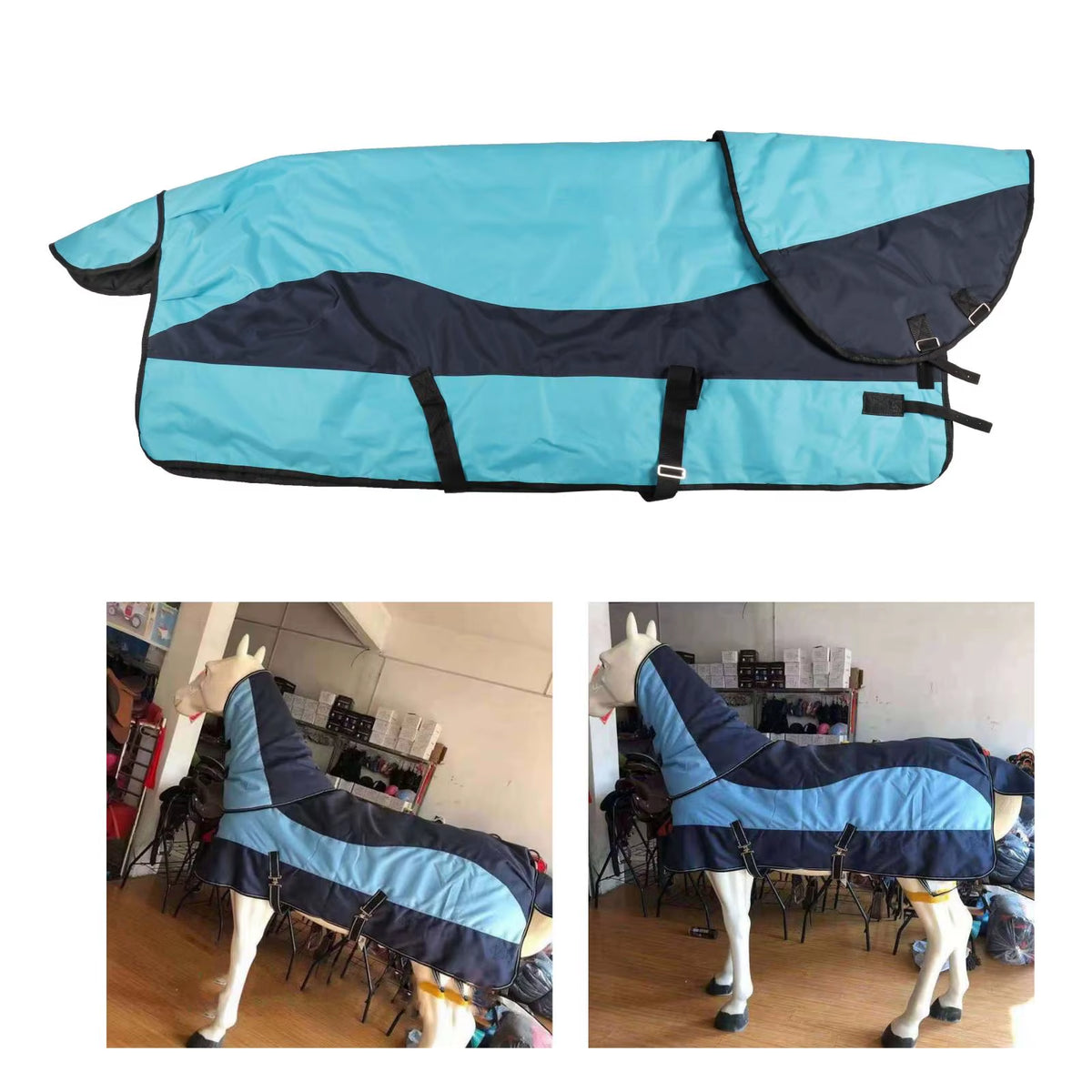 Manta de invierno impermeable para caballo, 3 colores