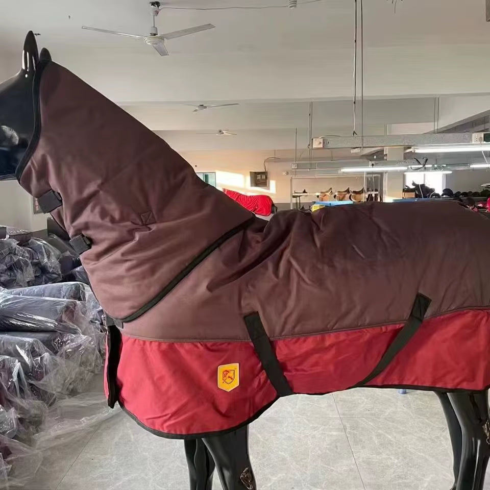 Manta de invierno impermeable para caballo con cuello - vista 2