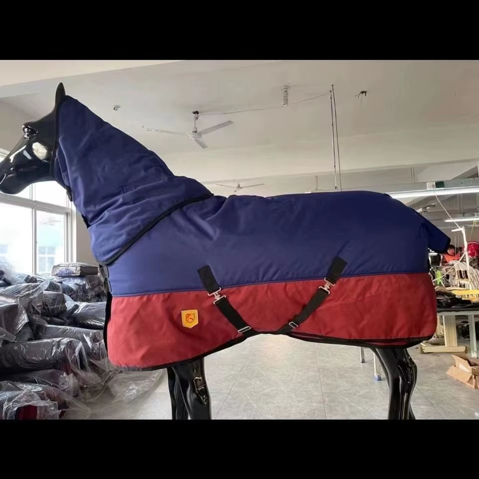 Manta de invierno impermeable para caballo con cuello - vista 3