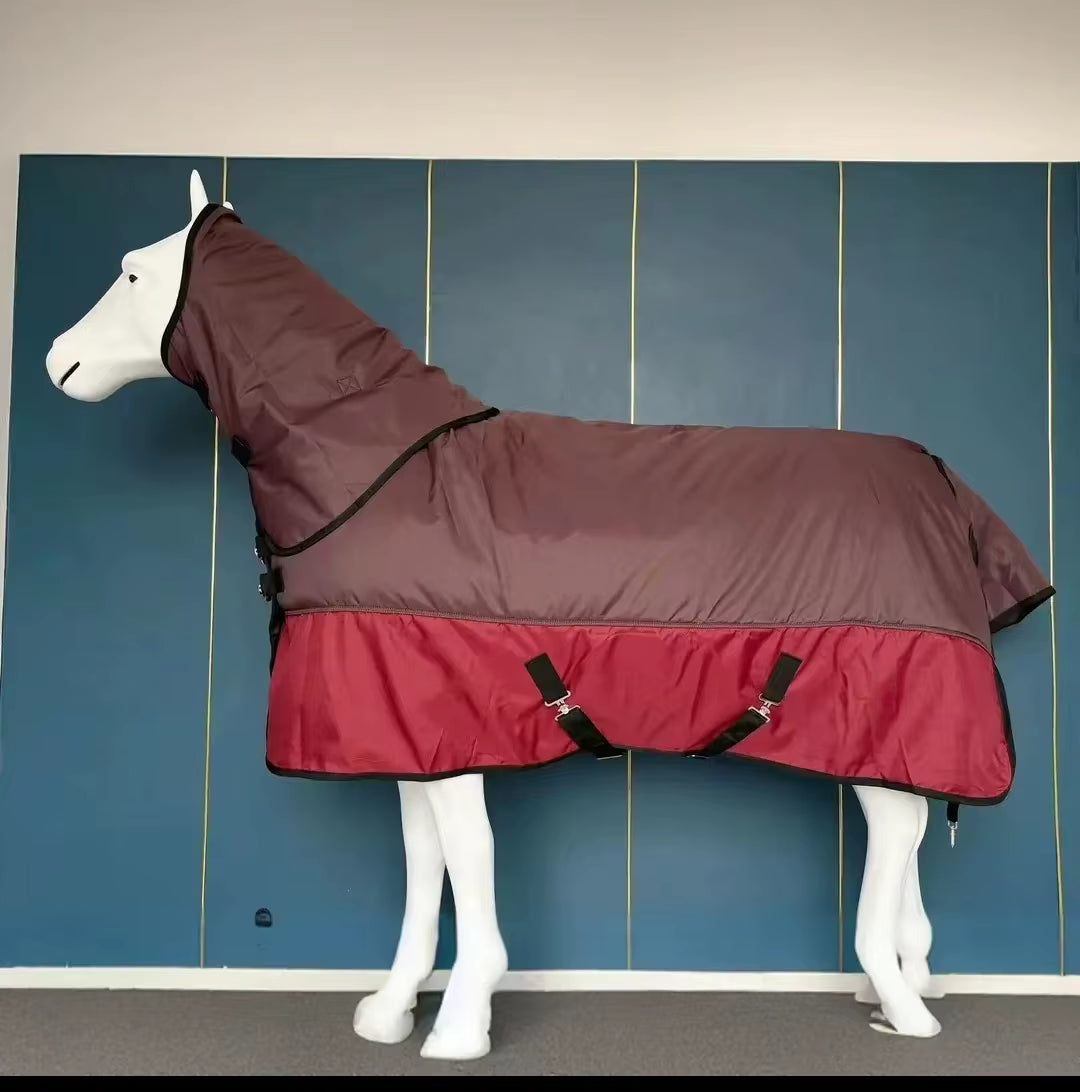 Manta de invierno impermeable para caballo con cuello - vista 4