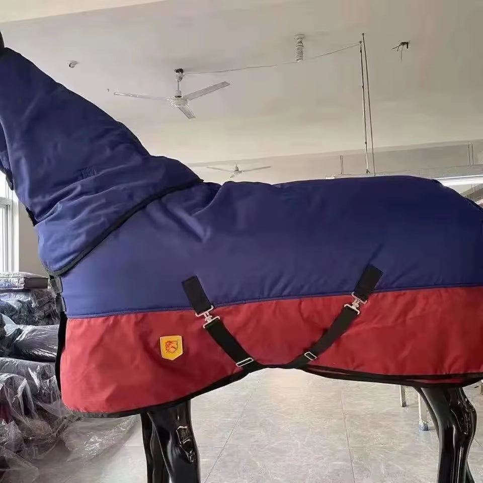 Manta de invierno impermeable para caballo con cuello - vista 7